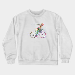 Female cyclist Crewneck Sweatshirt